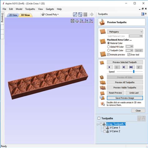 Software: Vectric Aspire CAD/CAM Software .